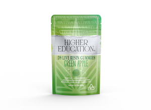 Higher Education 1200mg D9 Live Resin Gummies (30mg ea) - Green Apple (Sativa)