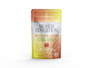 Higher Education 1200mg D9 Live Resin Gummies (30mg ea) - Citrus Punch (Sativa)