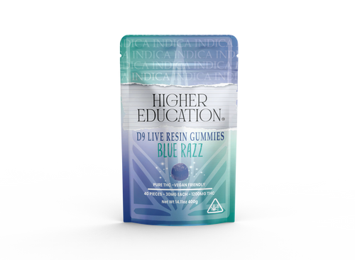 Higher Education 1200mg D9 Live Resin Gummies