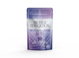 Higher Education 1200mg D9 Live Resin Gummies (30mg ea) - Grape (Indica)