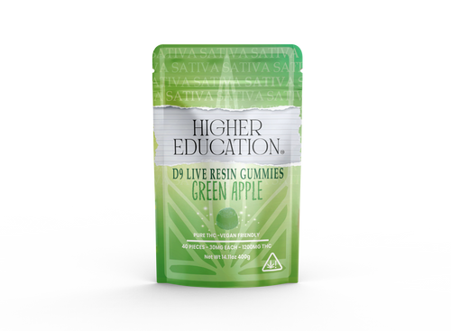 Higher Education 1200mg D9 Live Resin Gummies