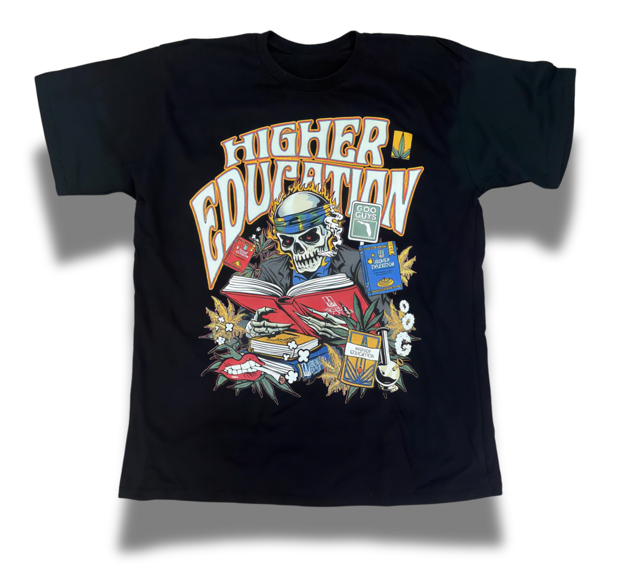 Higher Education Black T Shirt image 0