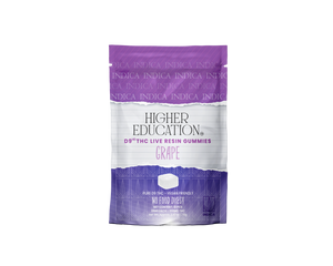 Higher Education 100mg D9 Live Resin Gummies 10mg/ea Grape (Indica)