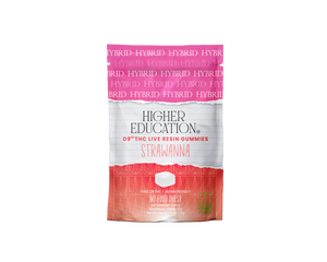Higher Education 100mg D9 Live Resin Gummies 10mg/ea Strawnana (Hybrid)