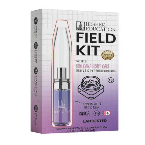 Higher Education Dab Field Kit 1G THCA Tropicana Grape Cake (Indica)