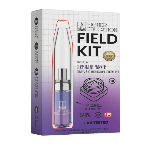 Higher Education Dab Field Kit 1G THCA Permanent Market (Sativa)