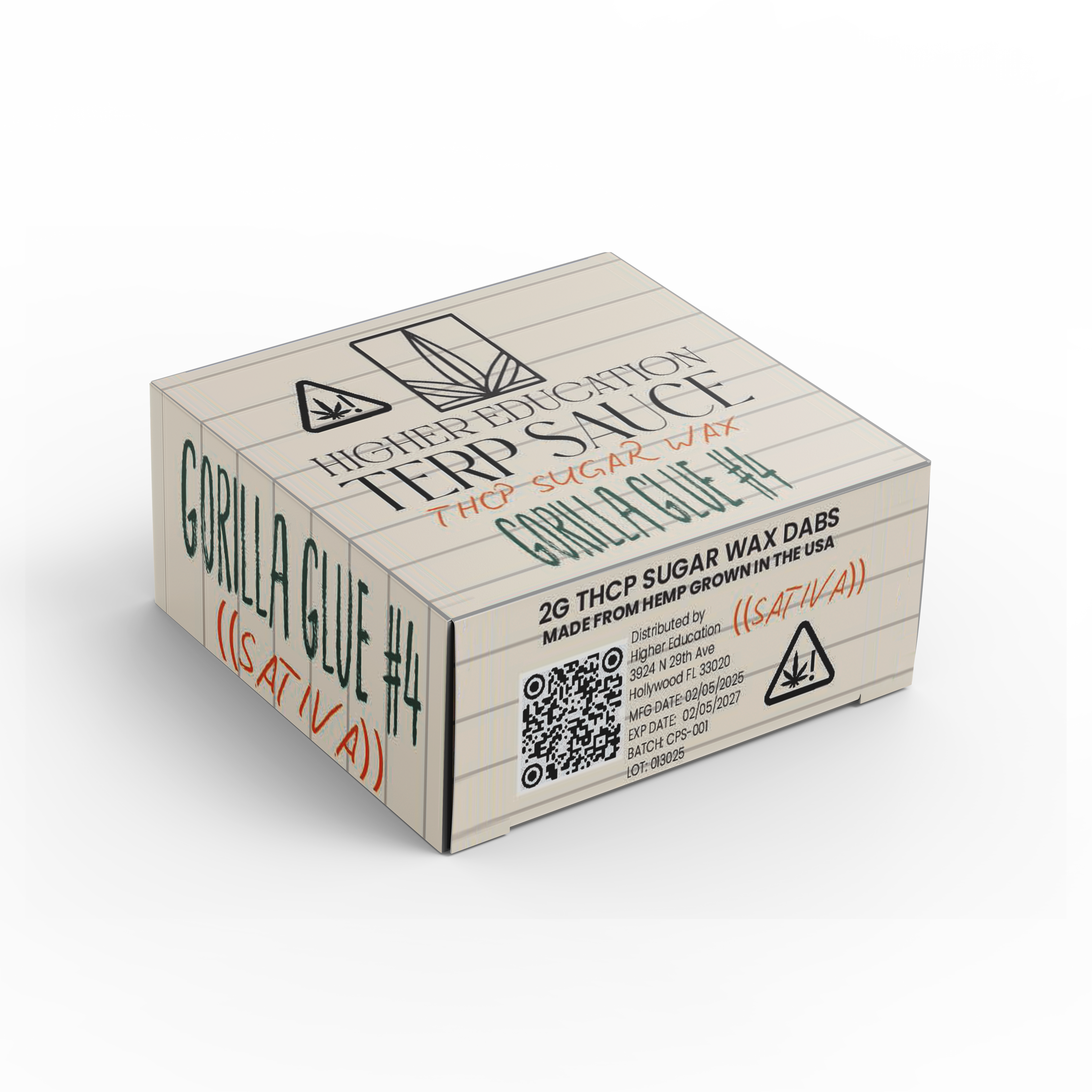 Higher Education 2G THCP Sugar Wax - Gorilla Glue 4 (Hybrid)