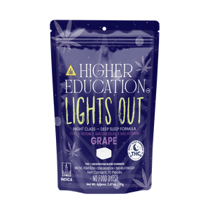 Higher Education Lights Out 100mg THC Gummies (10ct) - Grape
