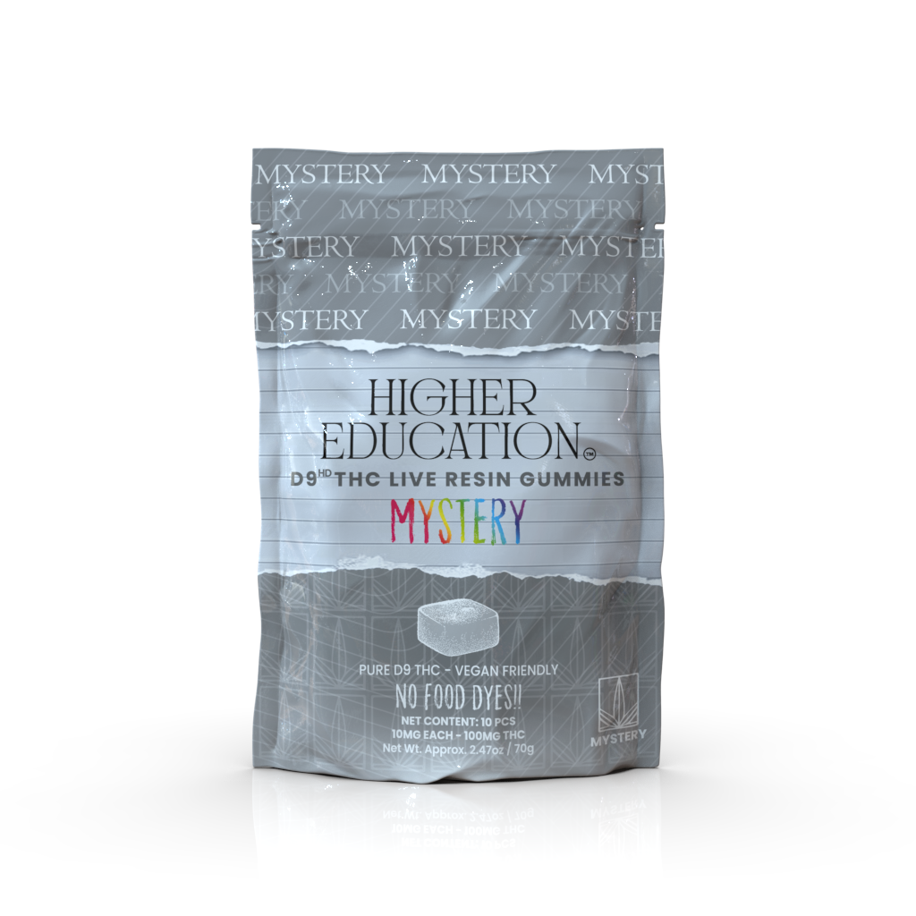 Higher Education 100mg D9 Live Resin Gummies 10mg/ea Mystery (Hybrid)