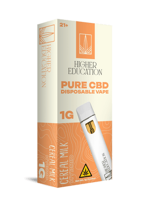 Higher Education 1g Pure CBD Disposable Vape Cereal Milk (Hybrid)
