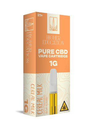 Higher Education 1g Pure CBD Cartridge Cereal Milk (Hybrid)