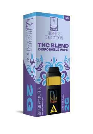 Higher Education 2g THC Blend Disposable Blueberry Muffin (Indica)