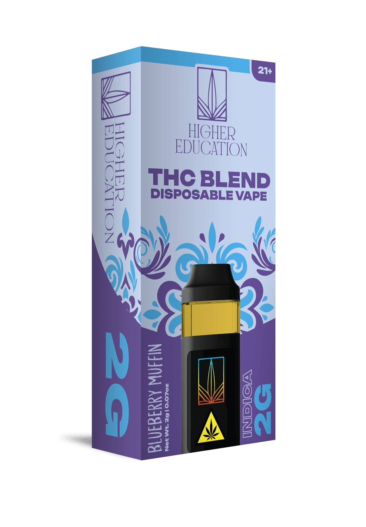 Higher Education 2g THC Blend Disposable Blueberry Muffin (Indica)