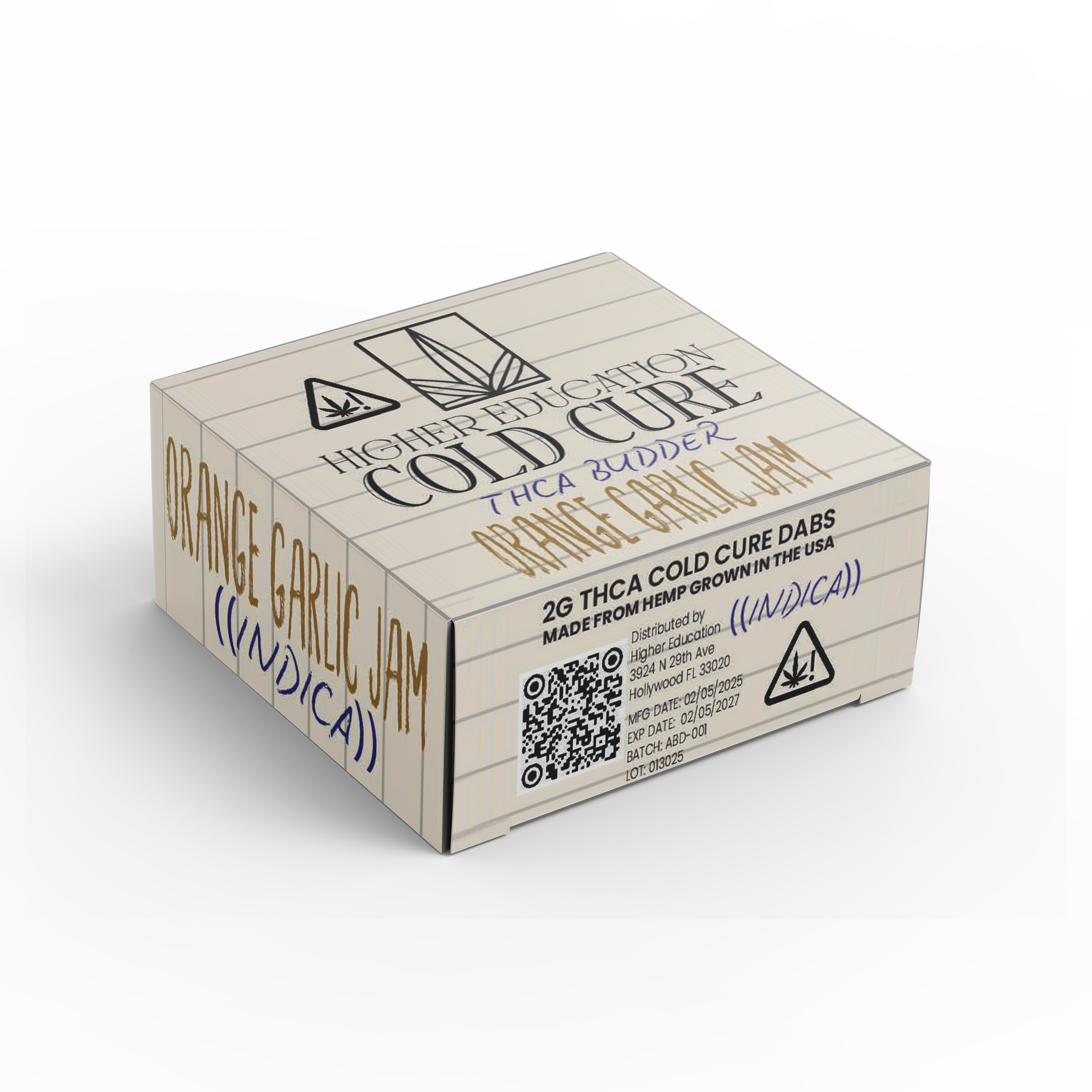 Higher Education 95% 2g THCA Budder - Orange Garlic Jam (Indica)