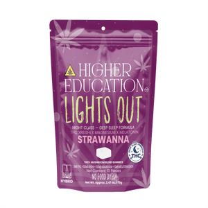 Higher Education Lights Out 100mg THC Gummies (10ct) - Strawnana